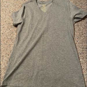 NEW WITHOUT TAG FADED GLORY GRAY WOMENS LARGE SHIRT SHORT SLEEVE